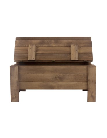 Stoły i ławki - Ławka drewniana ze skrzynią B12L 54x71x29 Brązowa - produkt 3