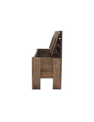 Stoły i ławki - Ławka drewniana ze skrzynią B12L 54x71x29 Brązowa - produkt 4