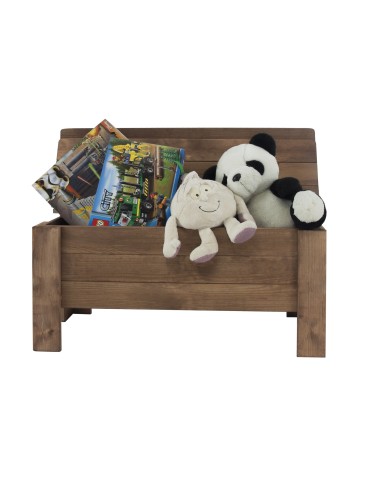 Stoły i ławki - Ławka drewniana ze skrzynią B12L 54x71x29 Brązowa - produkt 5