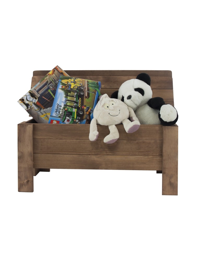 Stoły i ławki - Ławka drewniana ze skrzynią B12L 54x71x29 Brązowa - produkt b2b.wamar.biz 5