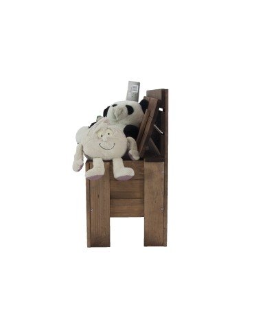 Stoły i ławki - Ławka drewniana ze skrzynią B12L 54x71x29 Brązowa - produkt 6