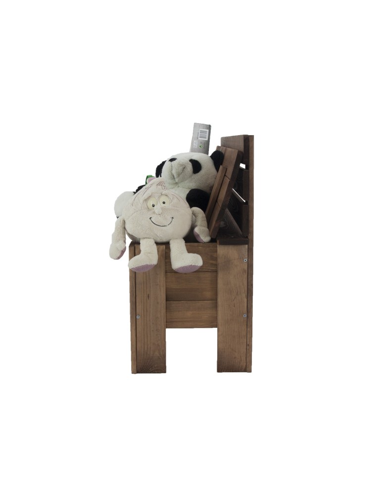 Stoły i ławki - Ławka drewniana ze skrzynią B12L 54x71x29 Brązowa - produkt b2b.wamar.biz 6