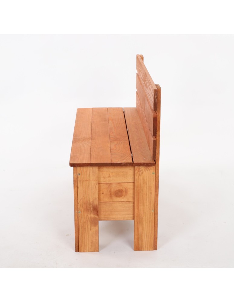 Stoły i ławki - Ławka drewniana ze skrzynią B12L 54x71x29 Olcha - produkt b2b.wamar.biz 2