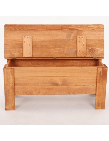 Stoły i ławki - Ławka drewniana ze skrzynią B12L 54x71x29 Olcha - produkt 4
