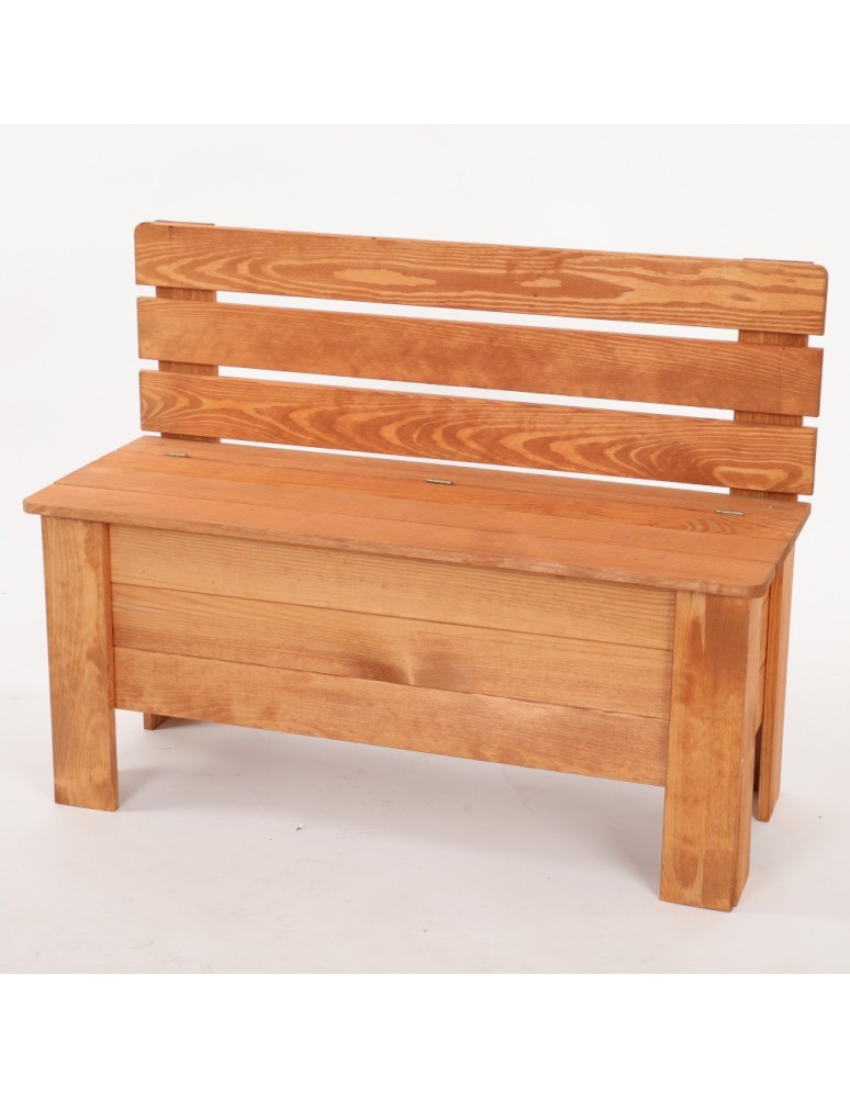 Stoły i ławki - Ławka drewniana ze skrzynią B12L 54x71x29 Olcha - produkt b2b.wamar.biz 5