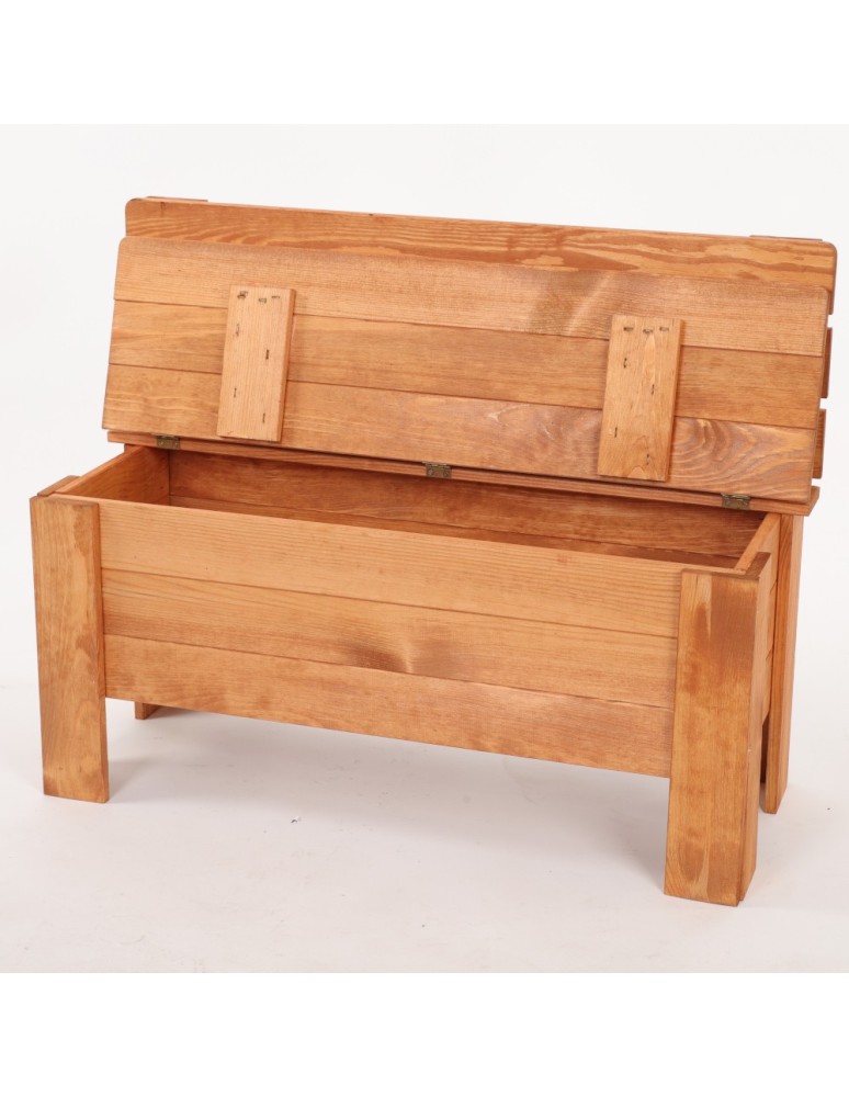 Stoły i ławki - Ławka drewniana ze skrzynią B12L 54x71x29 Olcha - produkt b2b.wamar.biz 6