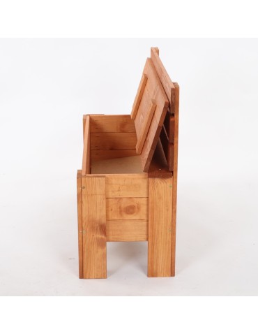Stoły i ławki - Ławka drewniana ze skrzynią B12L 54x71x29 Olcha - produkt 7