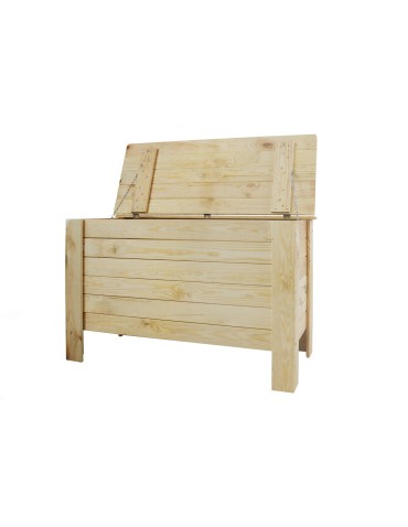 Regały - Skrzynia sosnowa z wiekiem kufer B13L 52x80x40 Naturalna - product 6