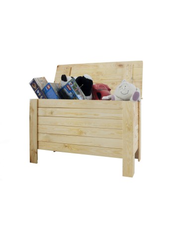 Regały - Skrzynia sosnowa z wiekiem kufer B13L 52x80x40 Naturalna - product 8