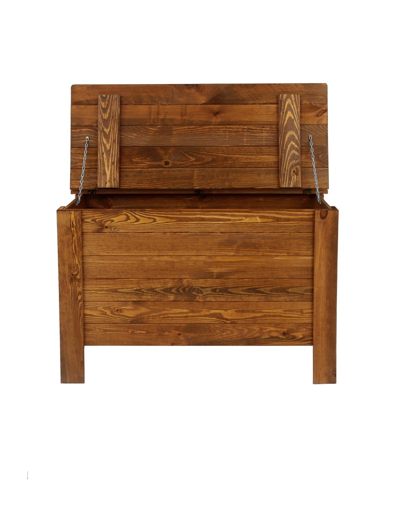 Regały - Skrzynia sosnowa z wiekiem kufer B13L 52x80x40 Brązowa - product b2b.wamar.biz 4