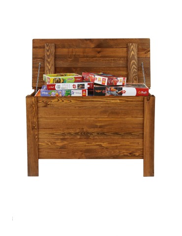 Regały - Skrzynia sosnowa z wiekiem kufer B13L 52x80x40 Brązowa - product 5