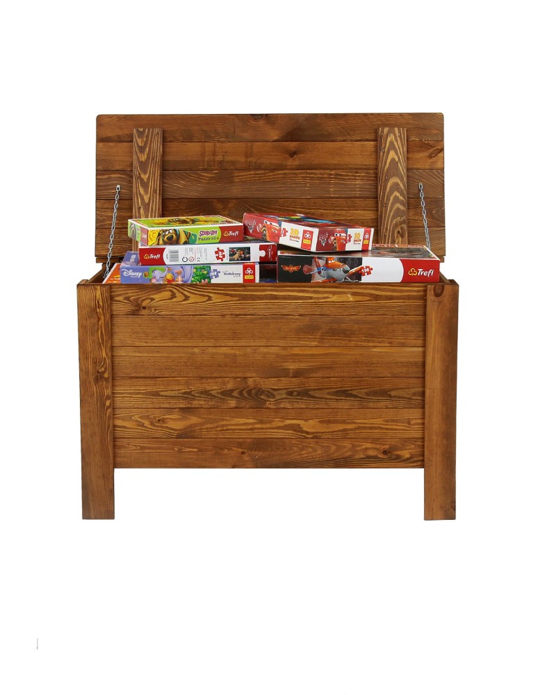 Regały - Skrzynia sosnowa z wiekiem kufer B13L 52x80x40 Brązowa - product b2b.wamar.biz 5