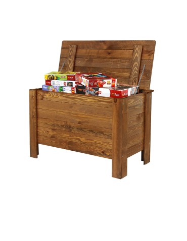 Regały - Skrzynia sosnowa z wiekiem kufer B13L 52x80x40 Brązowa - product 7