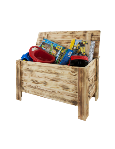 Skrzynia sosnowa z wiekiem kufer B13L 52x80x40 Opalana