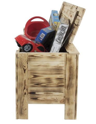 Skrzynia sosnowa z wiekiem kufer B13L 52x80x40 Opalana - produkt 2