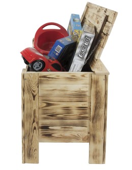 Skrzynia sosnowa z wiekiem kufer B13L 52x80x40 Opalana - produkt 2