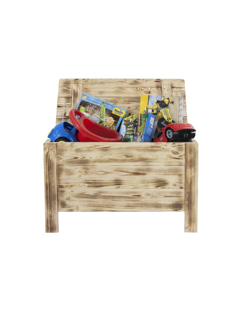 Regały - Skrzynia sosnowa z wiekiem kufer B13L 52x80x40 Opalana - product b2b.wamar.biz 3