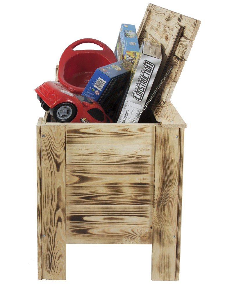 Regały - Skrzynia sosnowa z wiekiem kufer B13L 52x80x40 Opalana - product b2b.wamar.biz 4