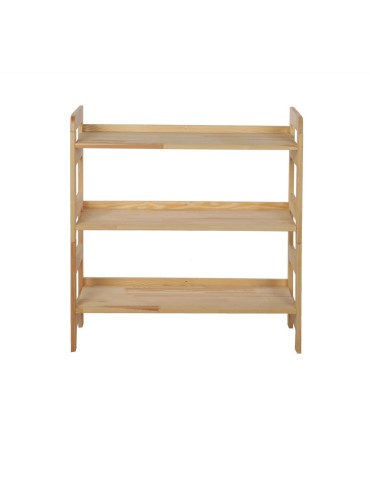 Regały - Regał Modułowy Prosty 82,4x80x34,4 cm 3 Półki BERDO Surowy - produkt 4