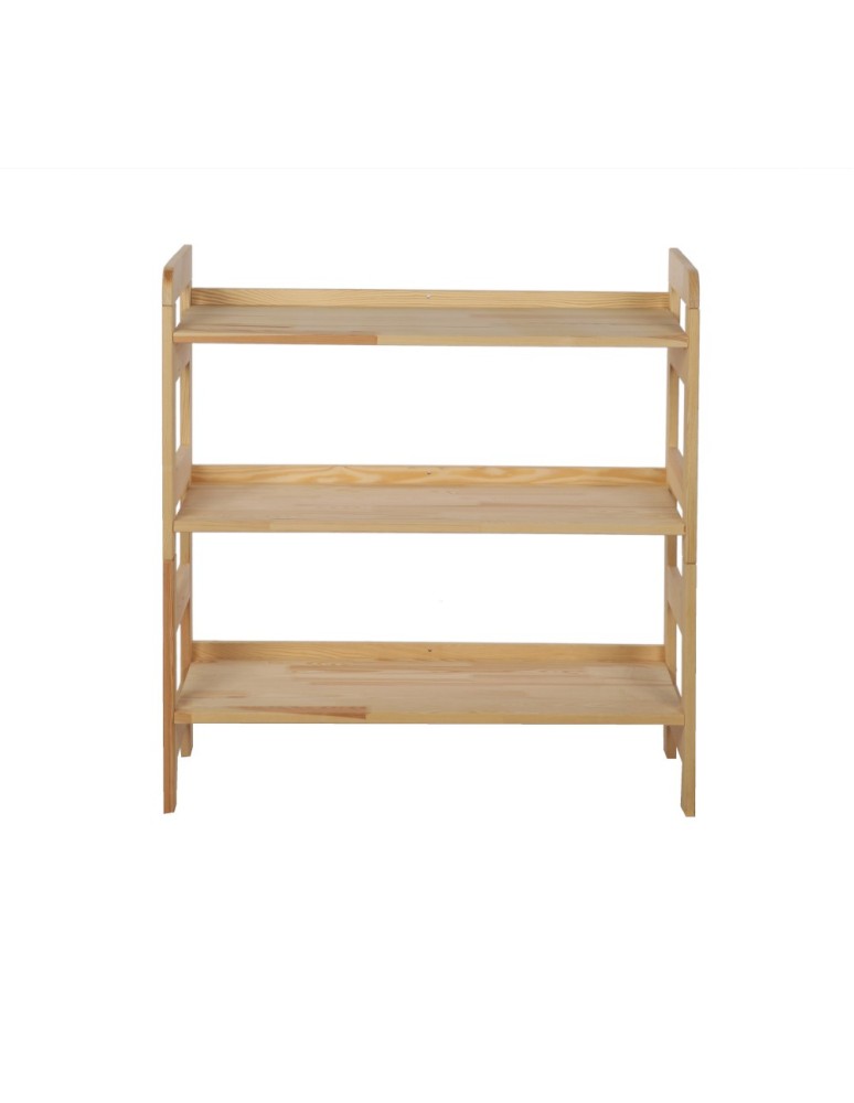 Regały - Regał Modułowy Prosty 82,4x80x34,4 cm 3 Półki BERDO Surowy - produkt b2b.wamar.biz 4