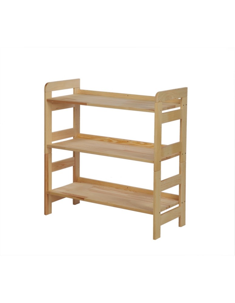 Regały - Regał Modułowy Prosty 82,4x80x34,4 cm 3 Półki BERDO Surowy - produkt b2b.wamar.biz 5