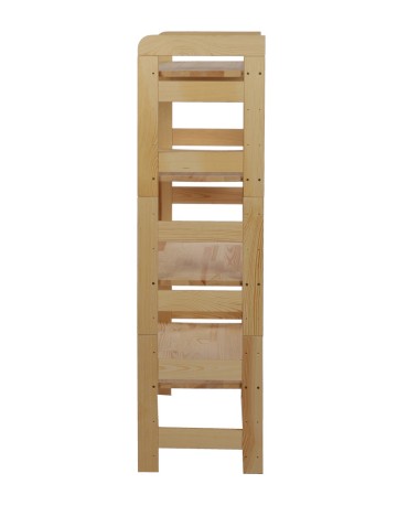 Regały - Regał Modułowy Prosty 120,8x80x34,4 cm 4 Półki BERDO Surowy - product 5