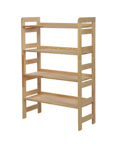 Regały - Regał Modułowy Prosty 120,8x80x34,4 cm 4 Półki BERDO Surowy - product 6