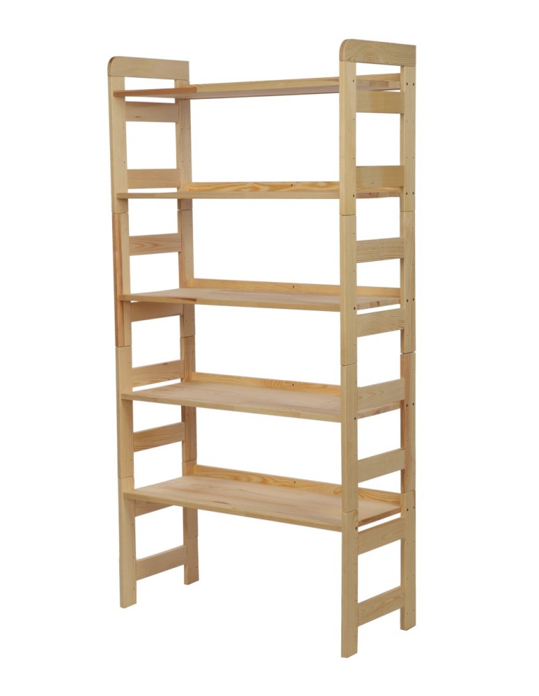 Regały - Regał Modułowy Prosty 159,2x80x34,4 cm 5 Półek BERDO Surowy - product b2b.wamar.biz 5