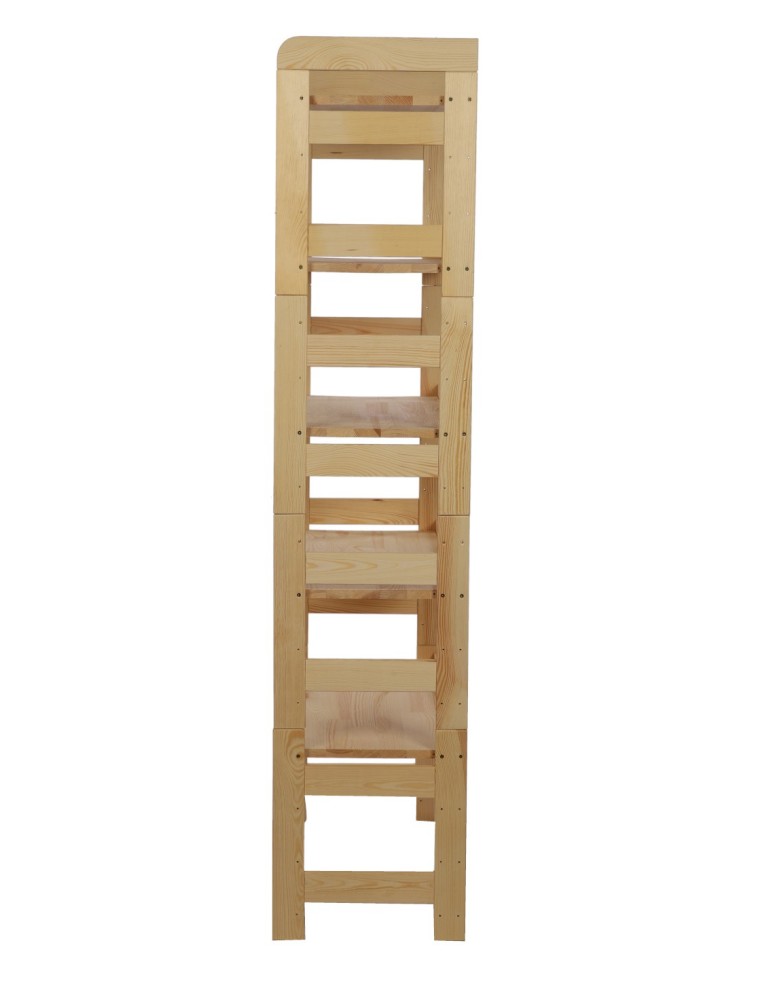 Regały - Regał Modułowy Prosty 159,2x80x34,4 cm 5 Półek BERDO Surowy - product b2b.wamar.biz 6