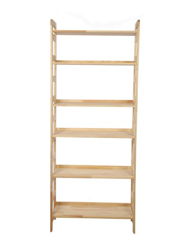 Regały - Regał Modułowy Prosty 197,6x80x34,4 cm 6 Półek BERDO Surowy - product 4