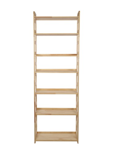 Regały - Regał Modułowy Prosty 236x80x34,4 cm 7 Półek BERDO Surowy - produkt 4