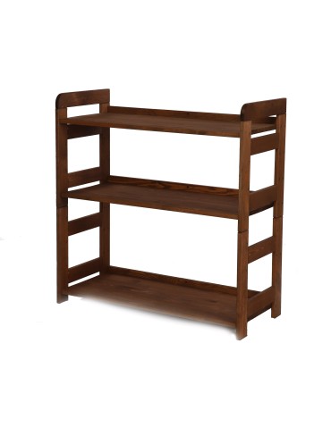 Regały - Regał Modułowy Prosty 82,4x80x34,4 cm 3 Półki BERDO Brązowy - product 4