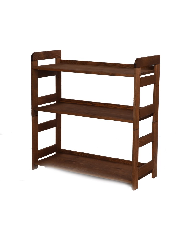 Regały - Regał Modułowy Prosty 82,4x80x34,4 cm 3 Półki BERDO Brązowy - product b2b.wamar.biz 4