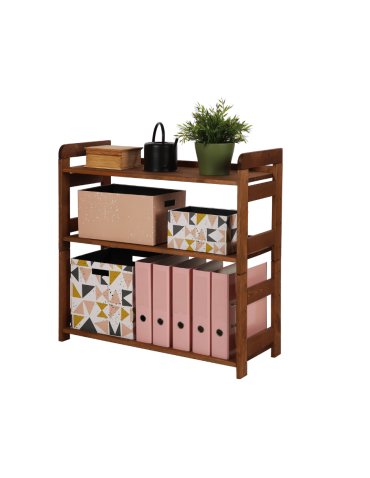 Regał Modułowy Prosty 82,4x80x34,4 cm 3 Półki BERDO Brązowy