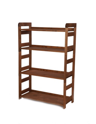 Regały - Regał Modułowy Prosty 120,8x80x34,4 cm 4 Półki BERDO Brązowy - product 3