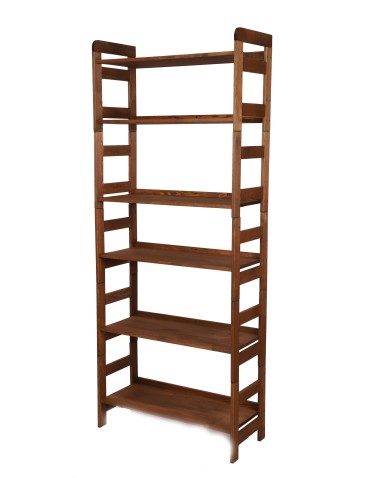 Regał Modułowy Prosty 197,6x80x34,4 cm 6 Półek BERDO Brązowy - produkt 2