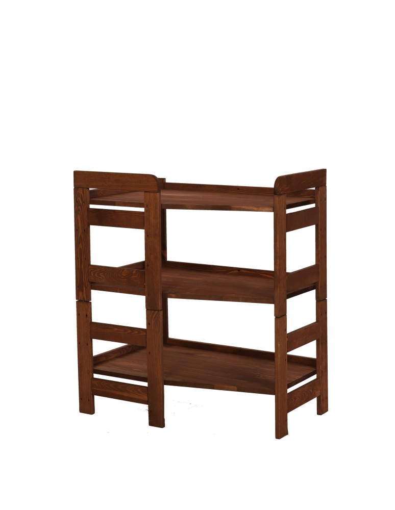 Regały - Regał Modułowy Wewnętrzny 82,4x72x44,8cm 3 Półki BERDO Brązowy - product b2b.wamar.biz 3