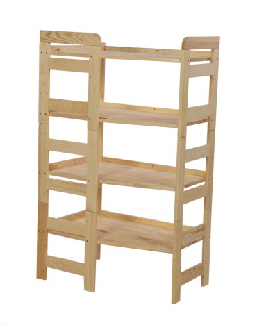 Regały - Regał Modułowy Wewnętrzny 120,8x72x44,8cm 4 Półki BERDO Surowy - product 5