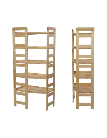 Regał Modułowy Wewnętrzny 159,2x72x44,8cm 5 Półek BERDO Surowy