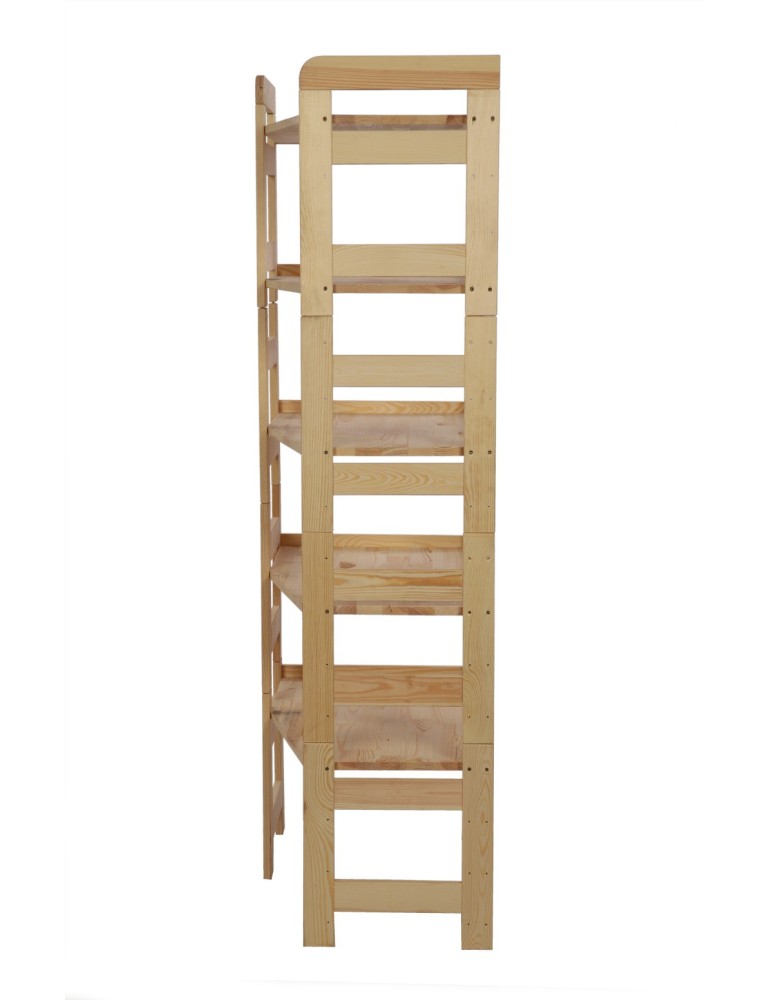 Regały - Regał Modułowy Wewnętrzny 159,2x72x44,8cm 5 Półek BERDO Surowy - product b2b.wamar.biz 3