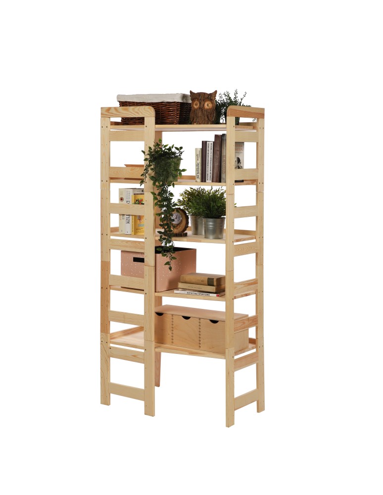 Regały - Regał Modułowy Wewnętrzny 159,2x72x44,8cm 5 Półek BERDO Surowy - product b2b.wamar.biz 5