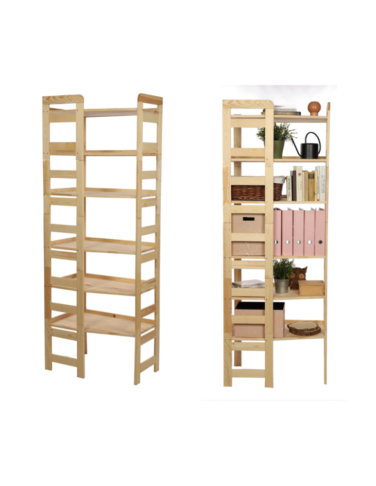 Regały - Regał Modułowy Wewnętrzny 197,6x72x44,8cm 6 Półek BERDO Surowy - product b2b.wamar.biz 1