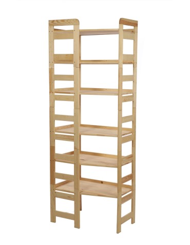 Regały - Regał Modułowy Wewnętrzny 197,6x72x44,8cm 6 Półek BERDO Surowy - product 3