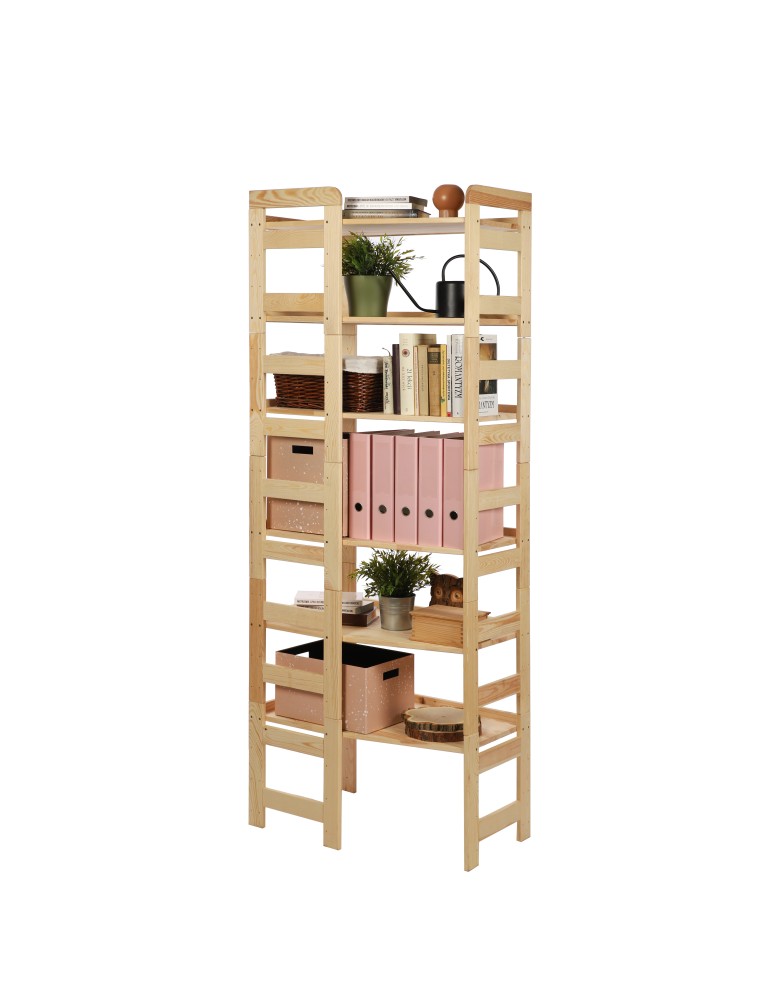 Regały - Regał Modułowy Wewnętrzny 197,6x72x44,8cm 6 Półek BERDO Surowy - product b2b.wamar.biz 4