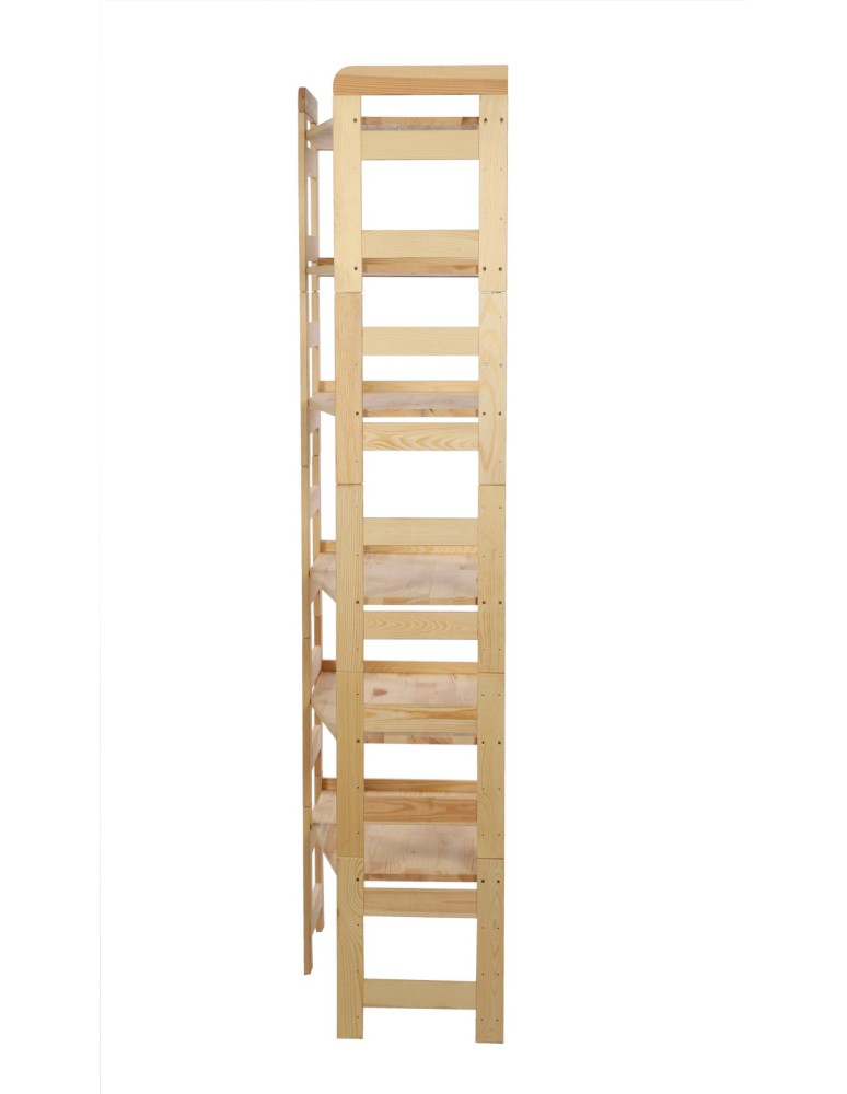 Regały - Regał Modułowy Wewnętrzny 197,6x72x44,8cm 6 Półek BERDO Surowy - product b2b.wamar.biz 6