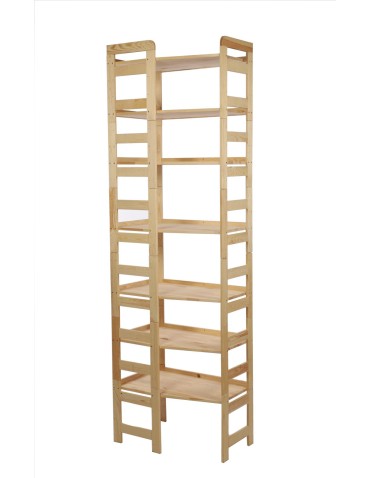 Regały - Regał Modułowy Wewnętrzny 236x72x44,8cm 7 Półek BERDO Surowy - product 4