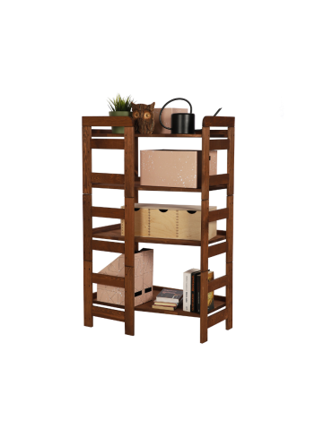 Regał Modułowy Wewnętrzny 120,8x72x44,8cm 4 Półki BERDO Brązowy