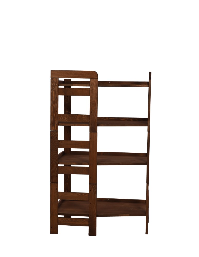 Regały - Regał Modułowy Wewnętrzny 120,8x72x44,8cm 4 Półki BERDO Brązowy - product b2b.wamar.biz 2