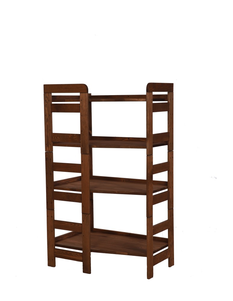 Regały - Regał Modułowy Wewnętrzny 120,8x72x44,8cm 4 Półki BERDO Brązowy - product b2b.wamar.biz 3