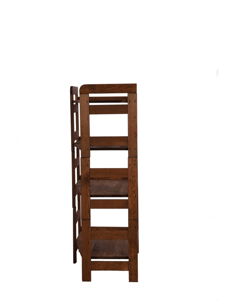 Regały - Regał Modułowy Wewnętrzny 120,8x72x44,8cm 4 Półki BERDO Brązowy - product b2b.wamar.biz 4